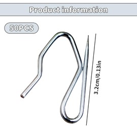 50 Pcs Large Pointed Hooks, Heavy Duty Zinc Metal Drapery Pin Hooks, Metal Curtains Hooks, Curtain Pin Hooks,Window hooks metal,Pinch Pleat CurtainHooks for Window, Shower, Pencil Pleat Curtain