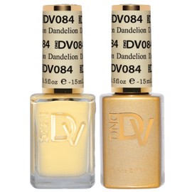 DND Gel Polish Set, Coquette Collection, UV/LED Gel Polish and Air Dry Nail Lacquer, Matching Chip-Free Polish Duo, 084 Dandelion, 0.5 Fl Oz