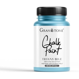 GRANOTONE Chalk Paint Matt Finish Water Based Acrylic Paint 4.1 fl oz 120 ml Tiff Blue Colour for Furniture Home Decor Crafts Eco Friendly All In One Paint No Wax Needed Versatile DIY Solution