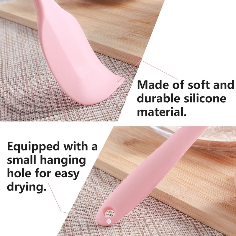 Pink Rubber Spatula for Kitchen Use, 10.8In Silicone Spatulas for