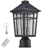 NAXTTII Solar Lamp Post Light Outdoor Waterproof Black Aluminum with