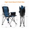 XGEAR Camping Chair with Padded Hard Armrest, Sturdy Folding Camp