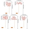 ZHUOWEISM 15 PCS Happy 80th Birthday Centerpiece Sticks Eighty Hello