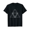 Geometric shape triangle pyramid lines geometry shapes T-Shirt