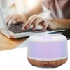 300ml Wood Grain Humidifier Aromatherapy Diffuser Humidifier with 7 LED