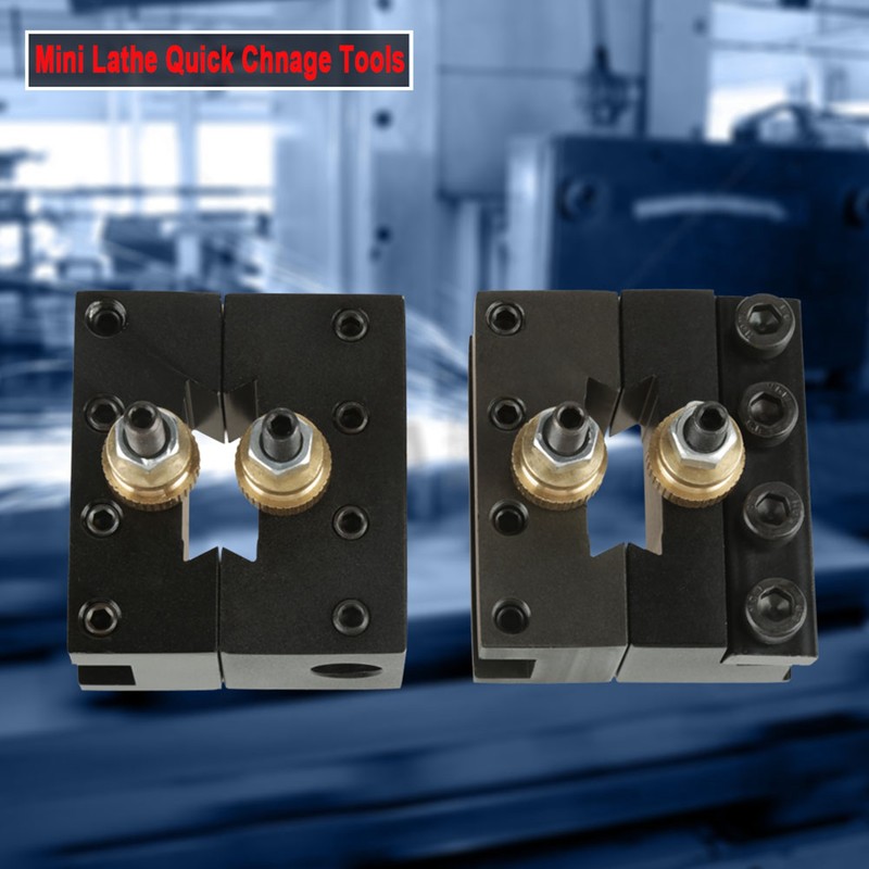 4pcs Mini Lathe Quick Change Tool Post Holder Kit Boring
