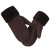 Harssidanzar Mittens Gloves For Womens,Winter Sheepskin Shearling Heated Warm Furry