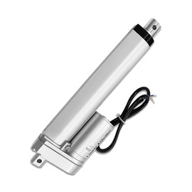 Aflle Racing 6" Inch (150mm) Stroke 12V Electric Linear Actuator 225lbs (1000N) Load Capacity 10mm/s IP55 Waterproof Silver Aluminum