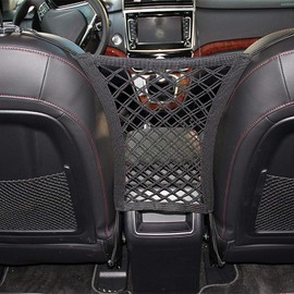 QBeau Car Storage Pocket, Storage Pocket, Net Pocket, Mesh Pocket, Car Storage Trunk Net (Storage Between Seats)