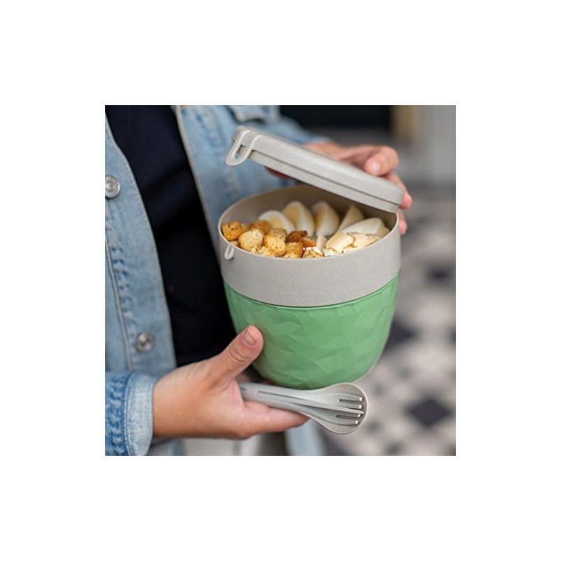 Bentobox L Bento Box Natural Leaf Green