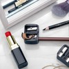 2 PCS fKiZanthene Eyeliner Sharpener, 2-Hole Makeup Sharpener, Compact Eyebrow