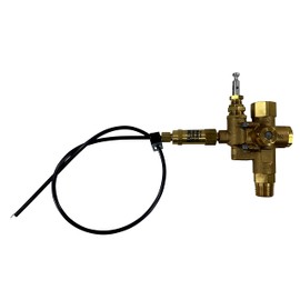 1/2" NPT Top Inlet Unloader Pilot Check Valve All in One, plus Throttle Control Cable for 6.5HP Gas air Compressors and Below (125-150 PSI, 24" Throttle Control Cable & Unloader Valve)