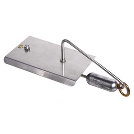 Sea Striker Planers | Fishing Planer with Stainless Steel Blade with Large Brass Ring, Silver