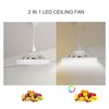9.8in LED Ceiling Fan Light Quiet 3 Gears Ceiling Fan