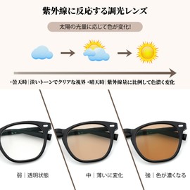 FEISEDY B1062 Women's Sunglasses, Driving, Polarized Sunglasses, Dimming, Discoloring, UV400 Protection, Sunglasses, Unisex, Bicycle, Fishing, Baseball, Running, Ultra Lightweight Color Lens, Dimmable