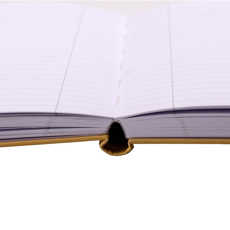 A5 Index Notebook Hardback Leatherette Cover 8mm Ruled Margin A-Z