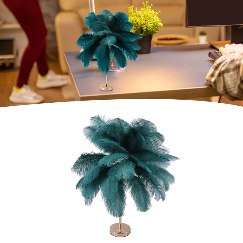 Decorative Table Lamp 30PCS Feathers USB Rechargeable Light Touch Control