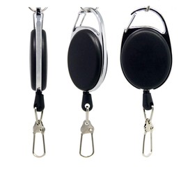 HiBD 6PCS Fishing Zinger Retractors with 360 Degree Rotation Buckle for Fishing Climbing Hiking Outdoor Sports
