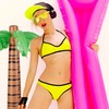 Relaxdays Inflatable Palm Tree, Cool Pool Decoration, Decorative Palm Tree