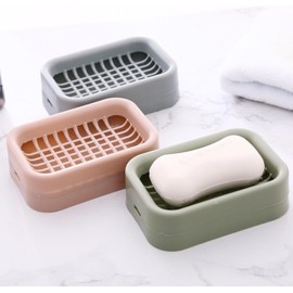 Green Bathroom Soap Dish Double Layers Mesh Drainage Quick Drying Soap Tray Hotel Soap Holder Green Bathroom Accessories