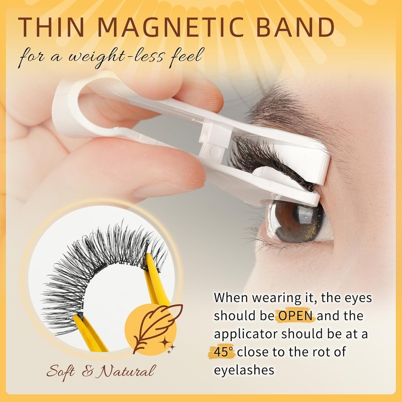 QUEWEL Qwell 1 Pair Magnetic Eyelashes Reusable No Applicator Required