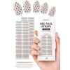 Gel Nail Strips 44Pcs, No UV Light Needed Gel Stickers,