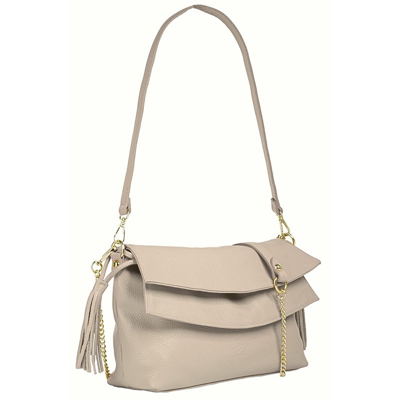 Samantha Look Women's Genuine Leather Shoulder Bag, Made in Italy,