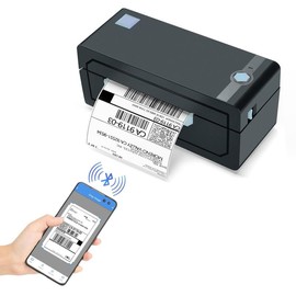 JADENS  268BT Bluetooth Thermal Label Printer, 4x6 Wireless Label Printer for Packages:_WHITE
