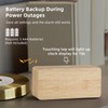 uscce Wooden Digital Alarm Clocks for Bedrooms: Dimmable Dual Alarm