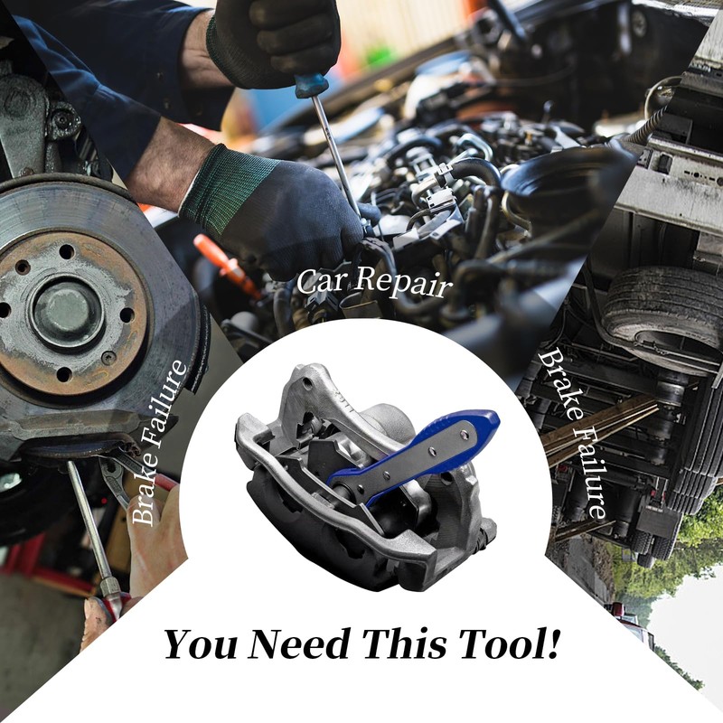 Brake Caliper Compression Tool, Caliper Piston Compressor Tool with Additional