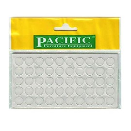 Clear Self-Adhesive Bumper Pads for Sound & Shock Absorbing for Cabinet Doors (1 Sheet 50 pcs) (9mm)