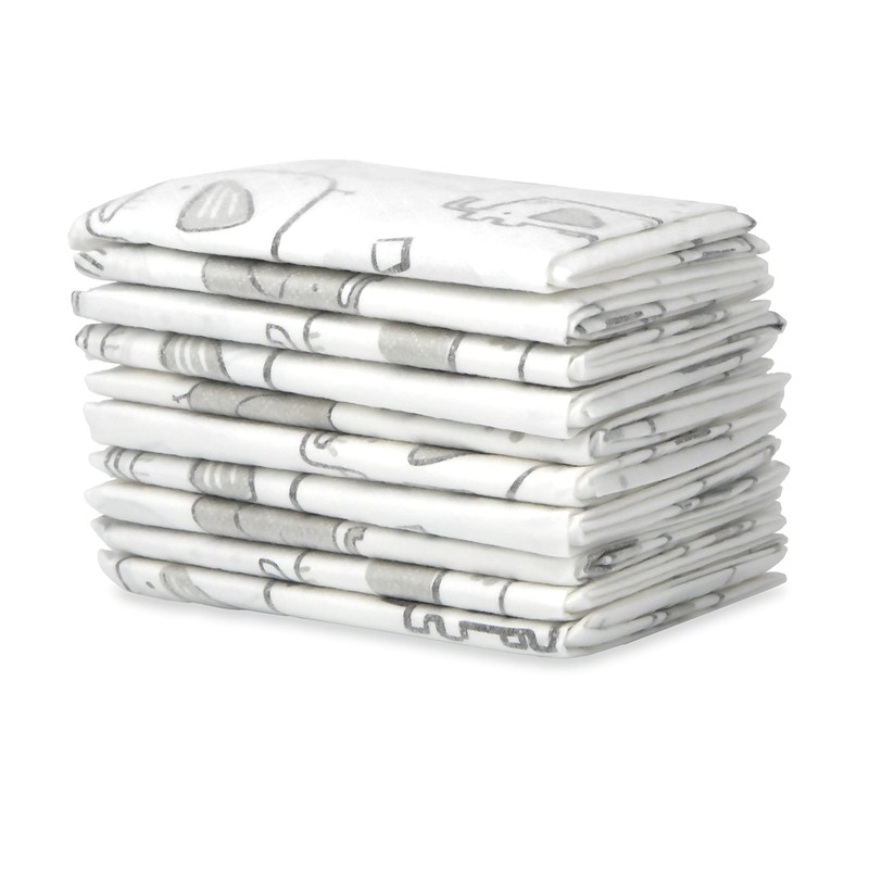 Dr. Talbot's Disposable Changing Pads, Absorbent Travel Diaper, Gray Elephant