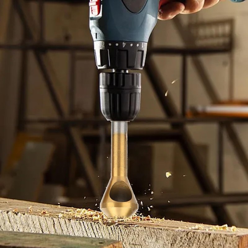 4pcs Countersink Drill Bit Set Deburring Chamfer Drill Bits, Titanium