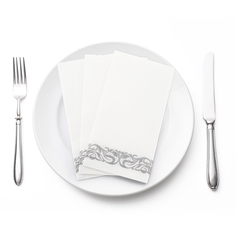 Foraineam 100-Pack Soft Texture Paper Hand Towels Disposable Decorative Paper