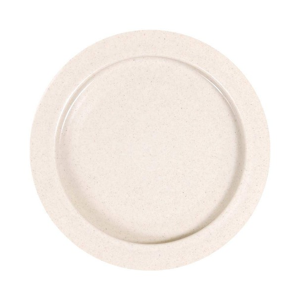 SP Ableware Inner-Lip Plates with High Wall, Plastic - Sandstone, Pack of 12 (745310012)