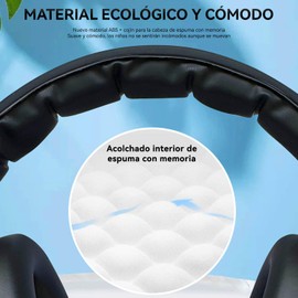 Orejeras Antiruido Para Niños,Orejeras De Protección Auditiva Para El Aprendizaje Del Sueño Para Niños,Protección Auditiva Cómoda Y Diseño De Esponja Con Reducción De Ruido (Azul)