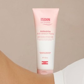 ISDIN Woman Antiestras Crema para Prevenir y Atenuar las Estras (embarazadas, deportistas, dietas, adolescentes) - 250 ml                             