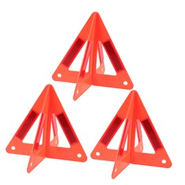 GLEAVI 3pcs Vehicle Roadside Safety Kit Reflective Warning Triangles Emergency Triangle