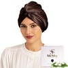 22 Momme 100% Mulberry Silk Bonnet for Sleeping Women, Coffee