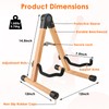 GOGHOST Wooden Acoustic Guitar Stand A-Frame Folding with Padding