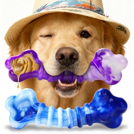 Kseroo Indestructible Dog Toys for Aggressive Chewers: 2-Pack Tough Chew Toy for Large Dogs, Heavy Duty Long-Lasting Dog Bones for Large Breed, Dog Toys to Keep Them Busy