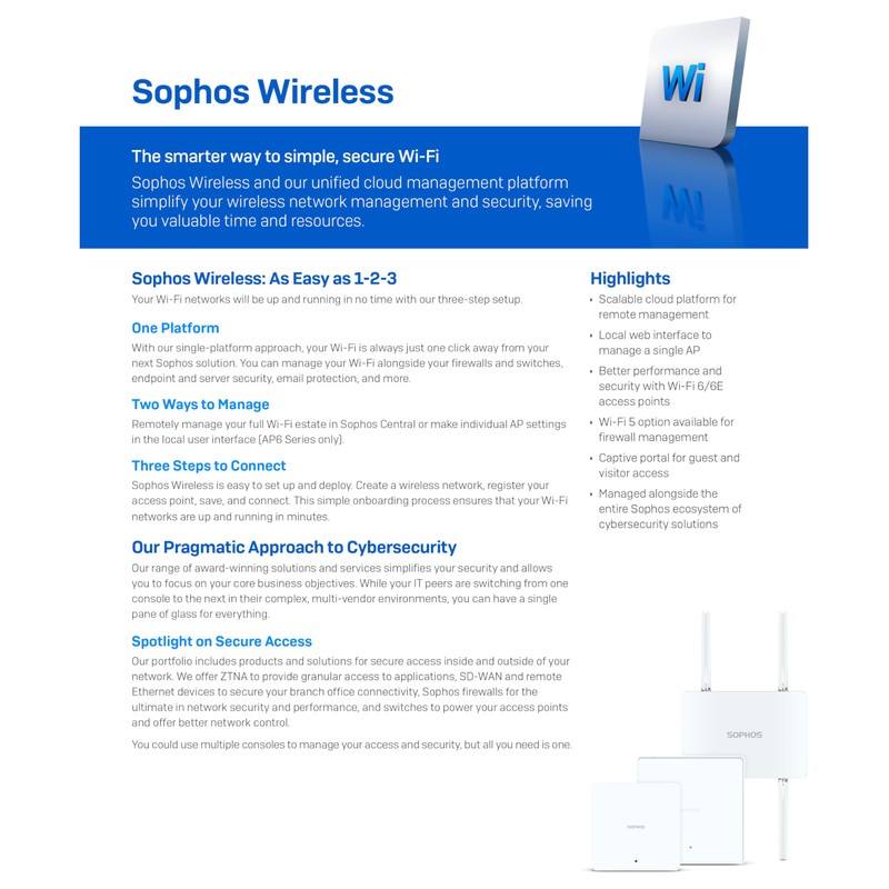 Sophos AP6 420 Access Points Support 12 Months License (AP420S12ZZNCAA)