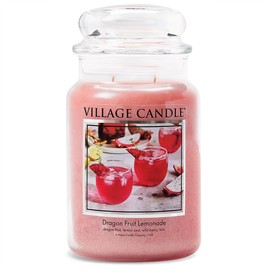 Village Candle Dragon Fruit Lemonade, Large Glass Apothecary, Jar Scented Candle, 21.25oz