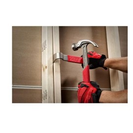 Framing Hammer with Milled Face and 15-inch Pry Bar, Anti-Shock Grip, I-Beam Handle