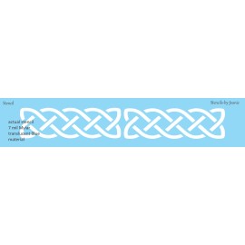 Stencils-by-Joanie Joanie Celtic Knot Stencil 2" Chain Weave Border Irish Bookmark DIY Signs 3"x12"