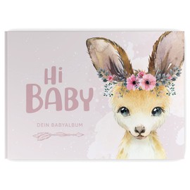 Baby Album - My First Year, Boy Girl, Birth Album, Baby Diary, Beautiful Moments and Memories to Fill in on 104 Pages (without Personalisation, Rabbit)