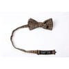 Spring Notion Men's Glen Plaid Bow Tie Brown Gold