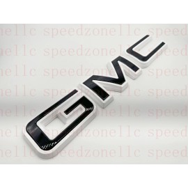 Auto Rear Tailgate GMC Black White OVERLAY Emblem Badge Fit 2023+ GMC Canyon