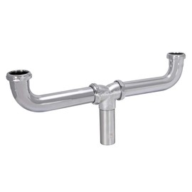 EZ-FLO 1-1/2 Inch x 16 Inch Kitchen Sink End Waste Center Outlet, Slip Joint Connection for Tubular Drain Applications, Chrome Finish, 35013