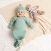 Newborn Baby Knotted Gown, Super Soft Silky Infant Long Sleeve